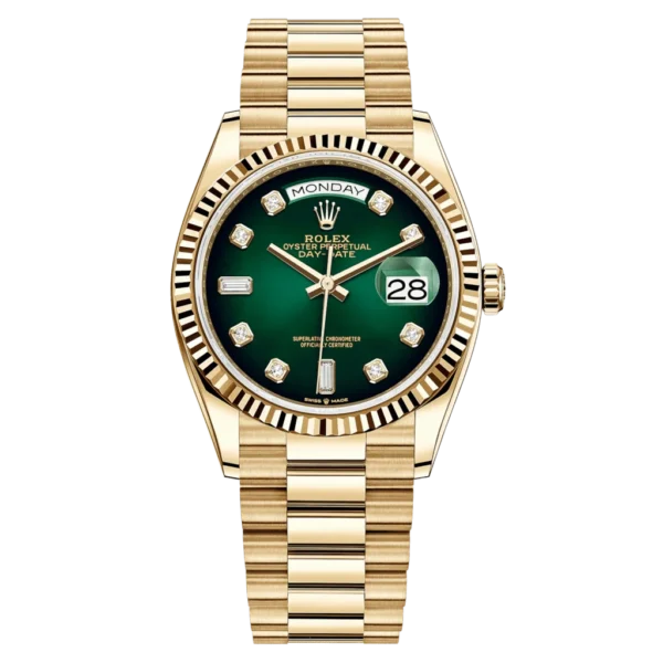 Rolex Day-Date Vert Ombré – Montre Unisexe Automatique